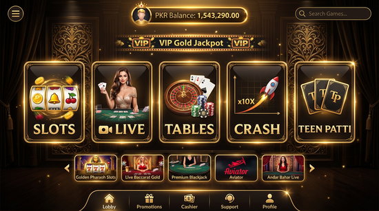 Main screen of Y444 Game casino page for PK players